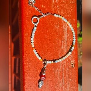 Amozonite crystal bracelet